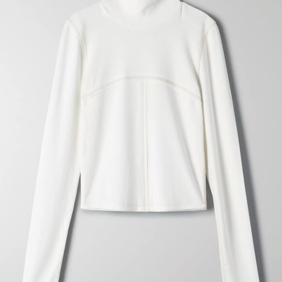 Aritzia Wilfred Moon Turtleneck Longsleeve Top in White - Picture 7 of 8